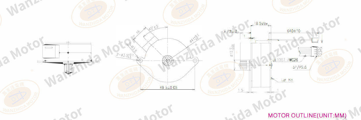 OT-SM42P-440 PM stepping motor-wanzhida motor