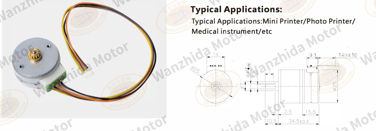 OT-GSM25-161 PM stepping motor-wanzhida motor