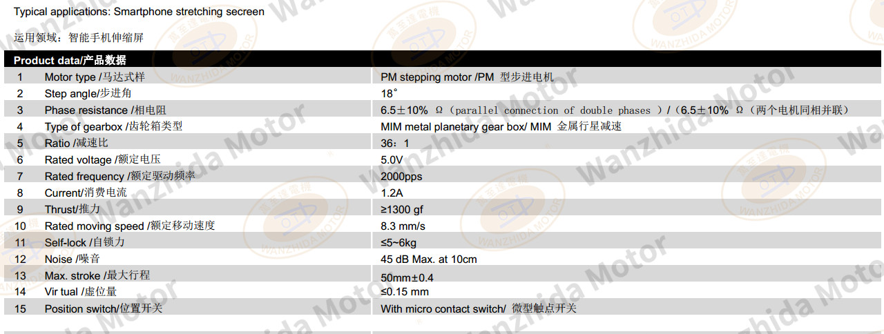 LINEAR CATUATOR_Smartphone stretching secreen motor-wanzhida motor