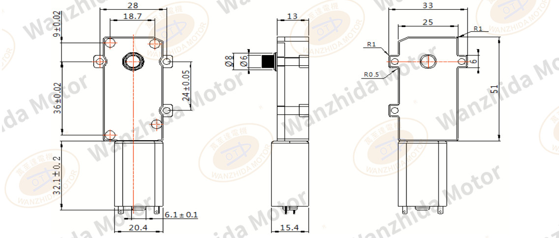 OT-51GF Gear Motor|Door-lock Motor-Wanzhida Motor