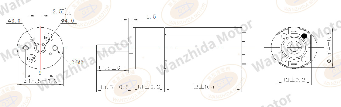 OT-16GA Gear Motor|Medical equipment motor-Wanzhida Motor