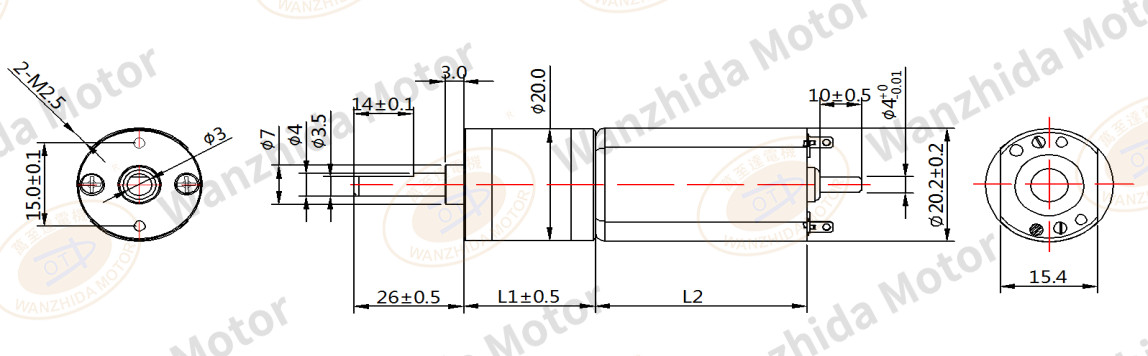 OT-20GA Gear Motor|Electric-drive curtain motor-Wanzhida Motor