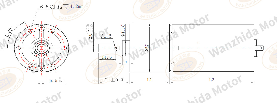 OT-37GA Gear Motor|stage illumination motor-Wanzhida Motor