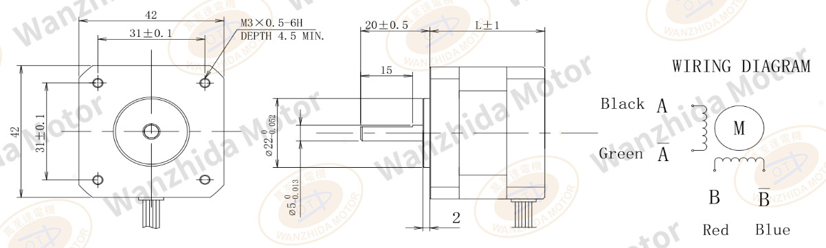 0.9°two-phase open loop stepping motor|42 stepper motor-Wanzhida Motor