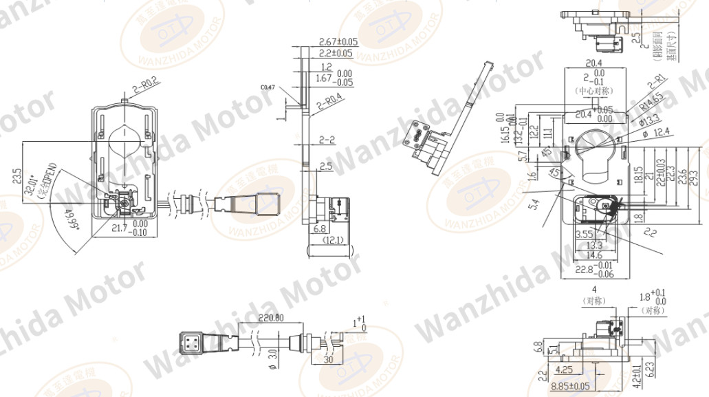 OT-IRIS06-138 aperture stepper motor|CCTV ZOOM LENS Motor-Wanzhida Motor