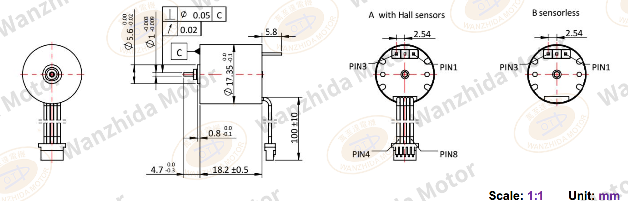 Coreless motor_Electronical Commutation Slotless DC Motor-wanzhida motor
