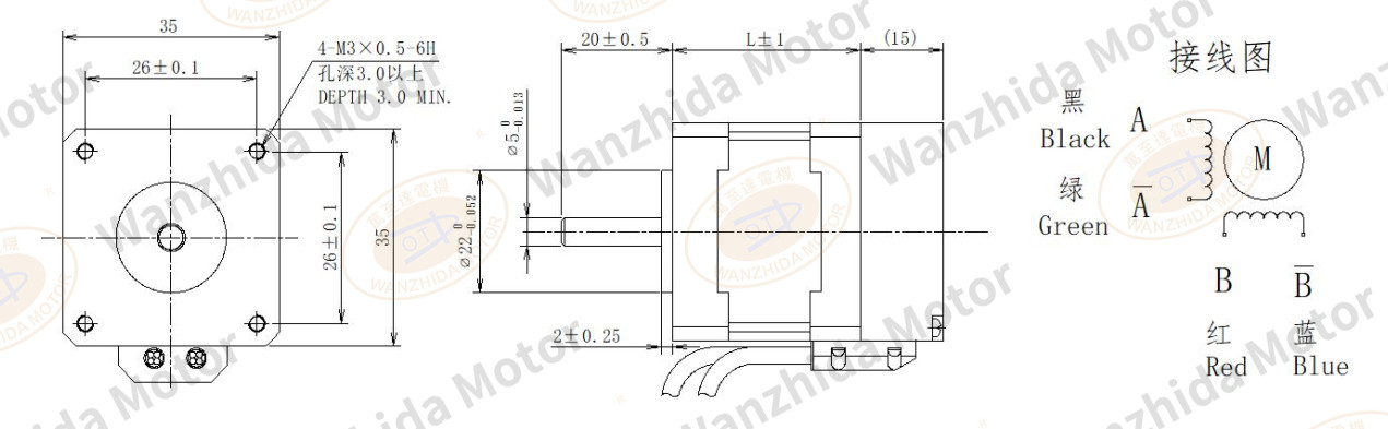 1.8° two-phase closed loop stepping motor_35mm stepper motor-wanzhida motor